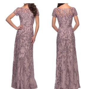 LA FEMME Lilac Mother of the Bride Dress